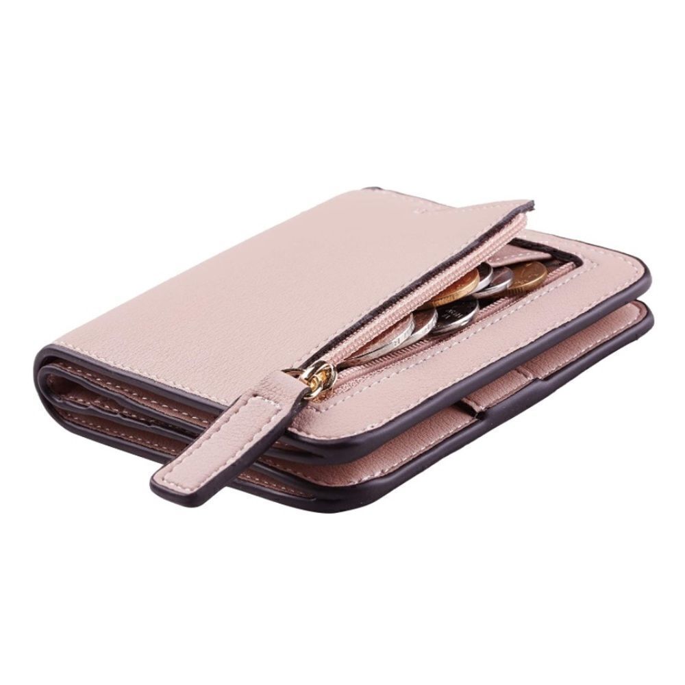 Light Pink Leather Compact Wallet
